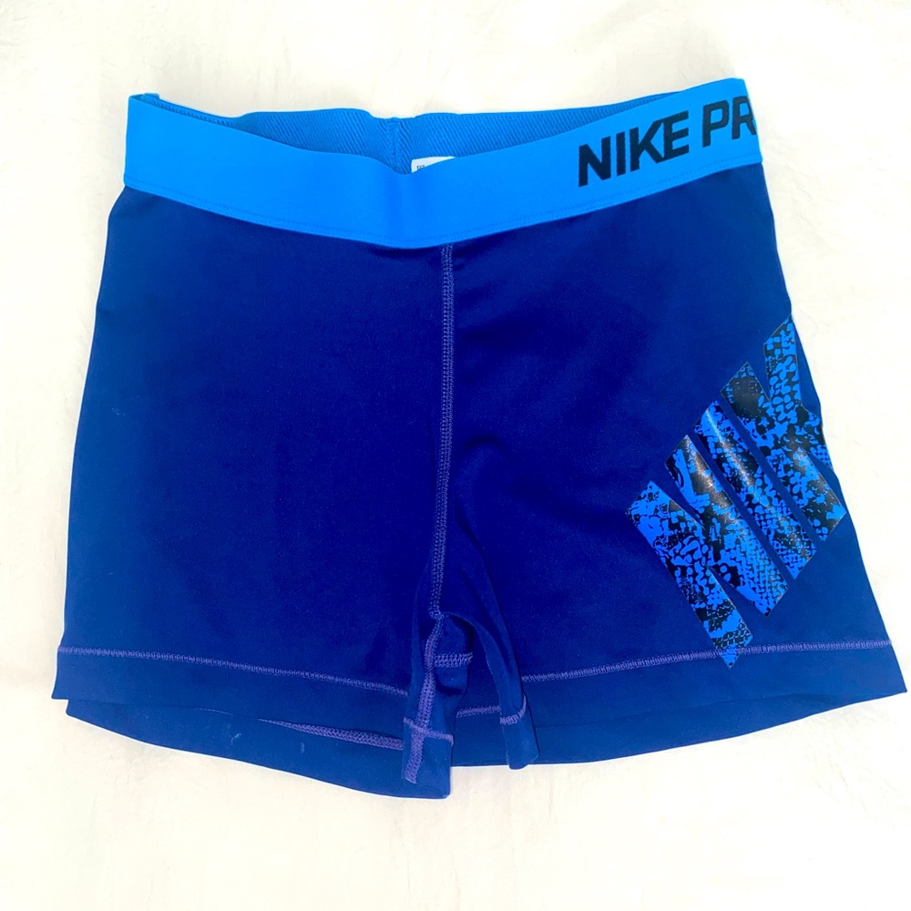Nike Pro Blue Graphic Shorts